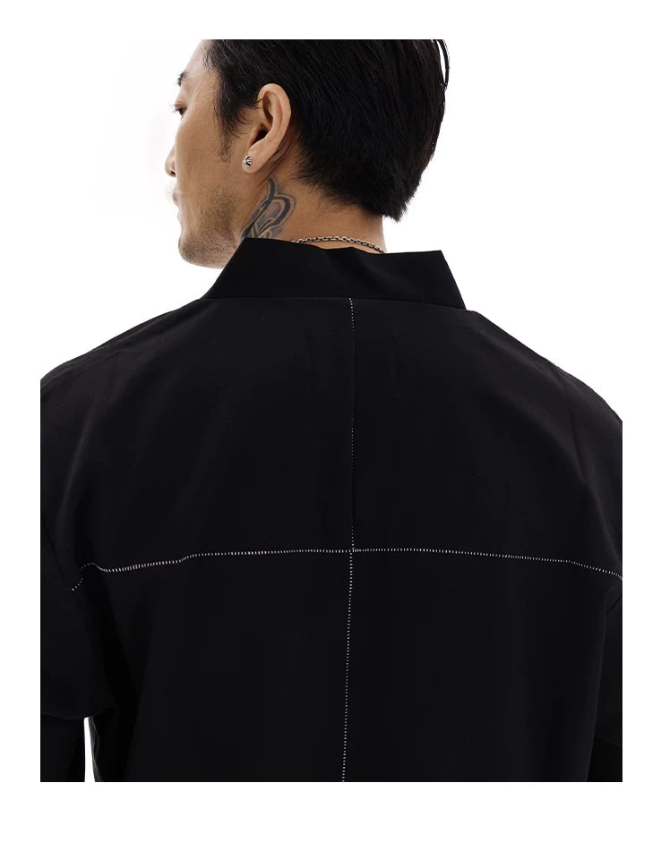 Loose V-Neck Pullover Shirt