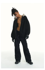 Unisex Loose Pleated Multi-pocket Cargo Pants