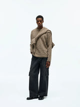 Washed Multi-pocket Straight Leg Cargo Jeans