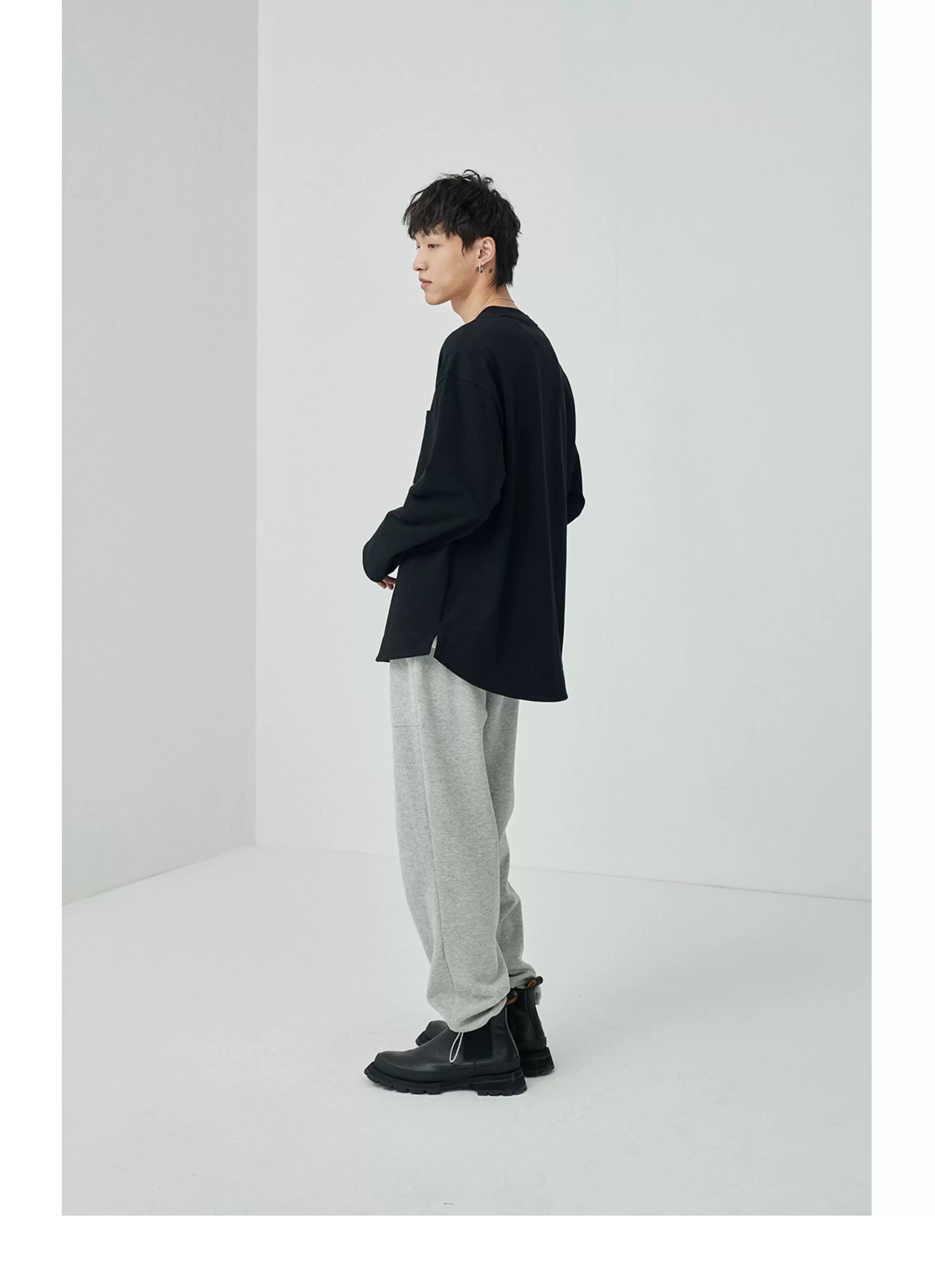 Ribbon Pocket Long Sleeve Tee