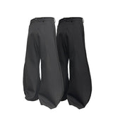 Two-Tone Wide Leg Machete Pants