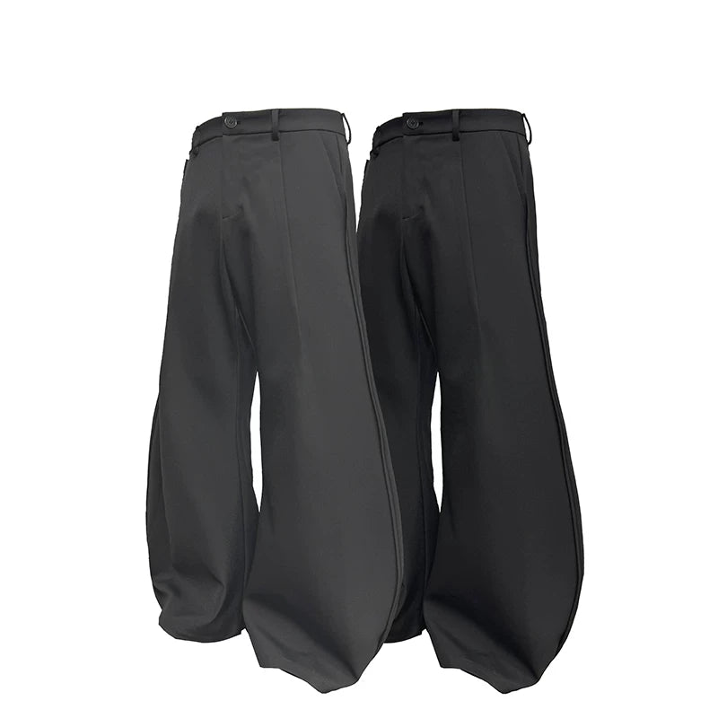 Two-Tone Wide Leg Machete Pants