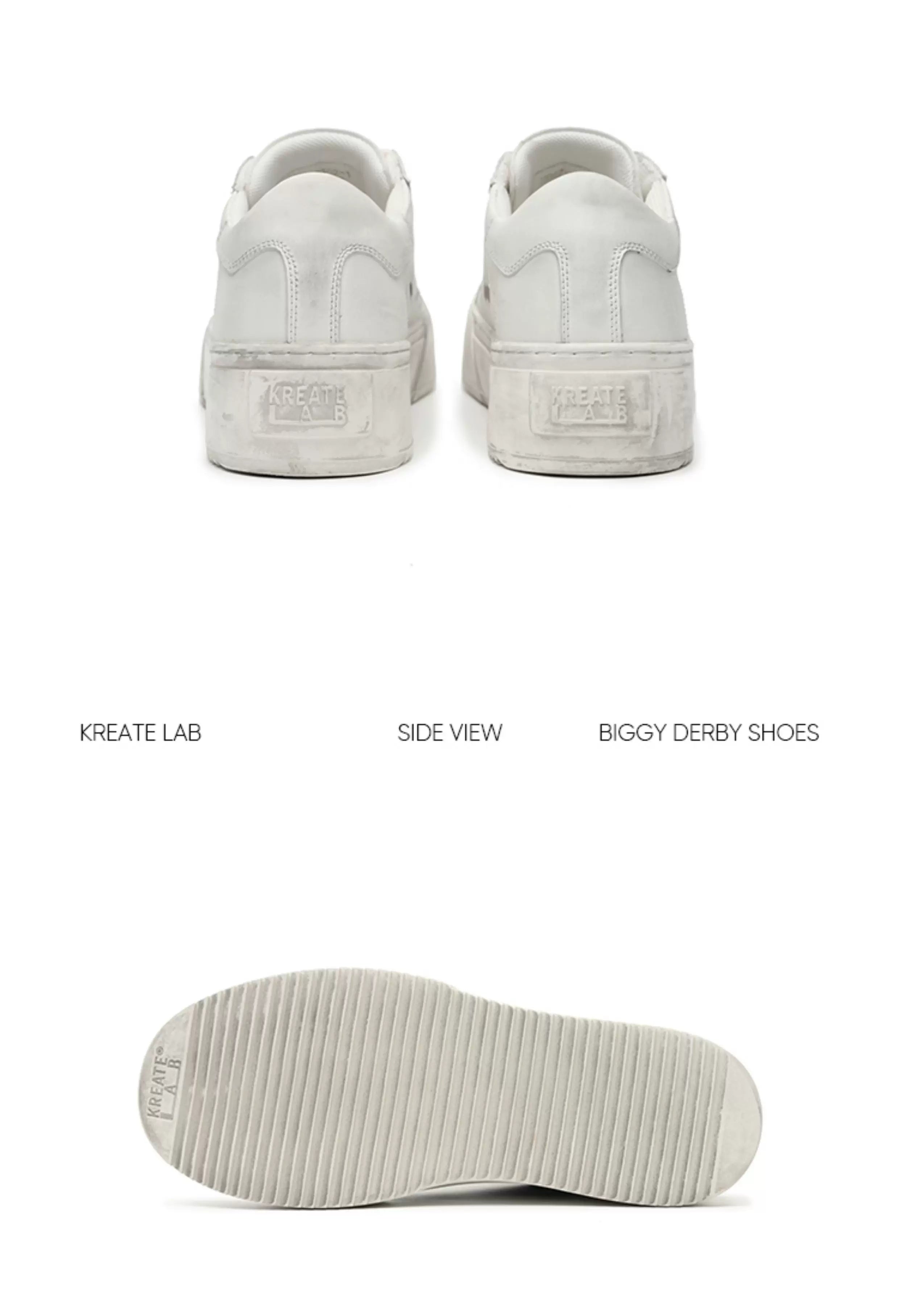 Leather Platform Casual Sneakers