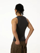 Men's Slim Ribbed Knit Workout Tank