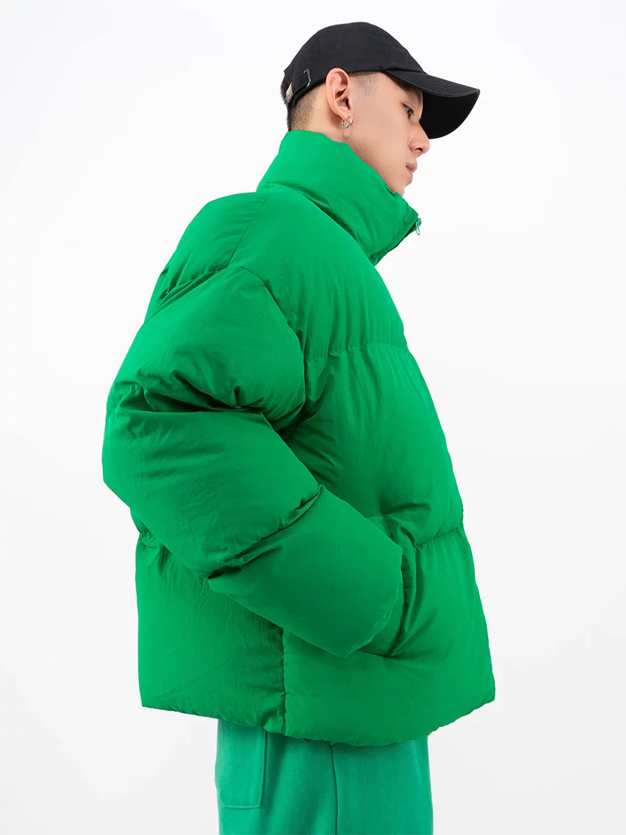 Men's Oversized Green Puffer Jacket