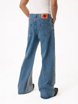 Men's Blue Gradient Distressed Jeans