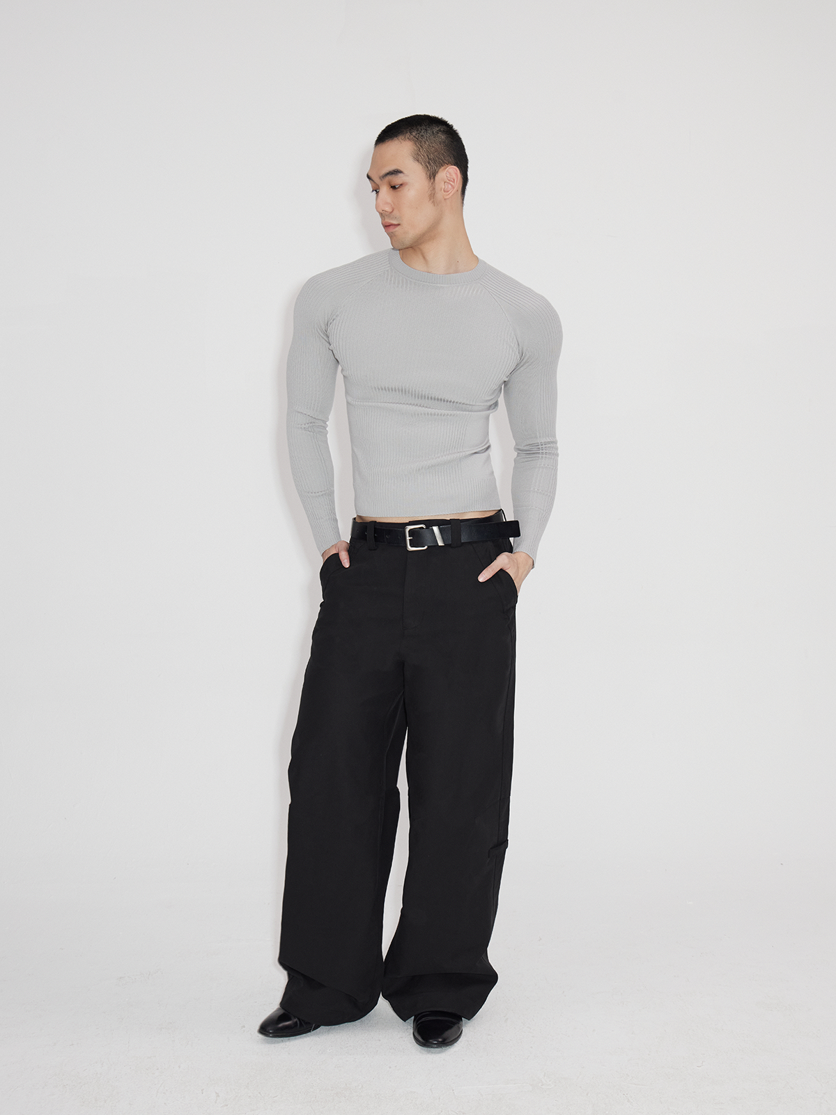 Lightweight Ribbed Knit Long Sleeve