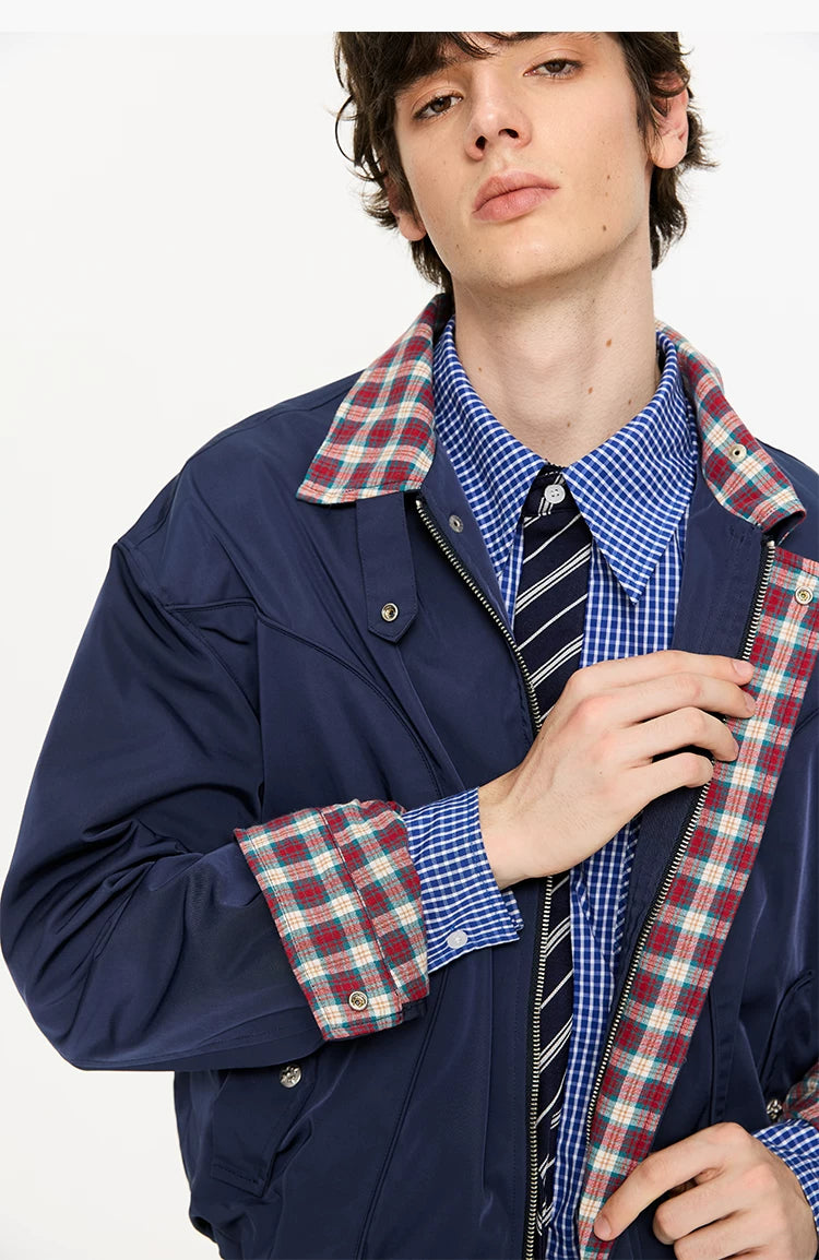 Houndstooth Harrington Jacket