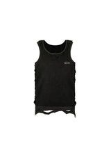 Distressed Ripped Patch Slim Tank Top
