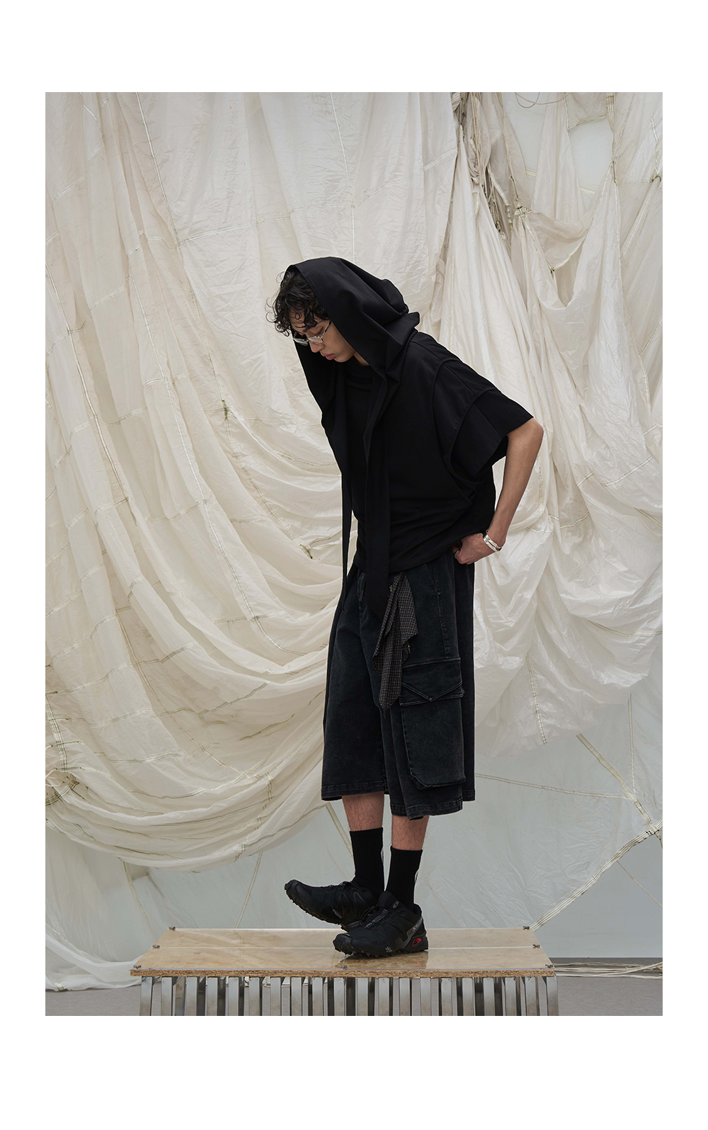 Intertwined Decorative Detachable Oversized Hood