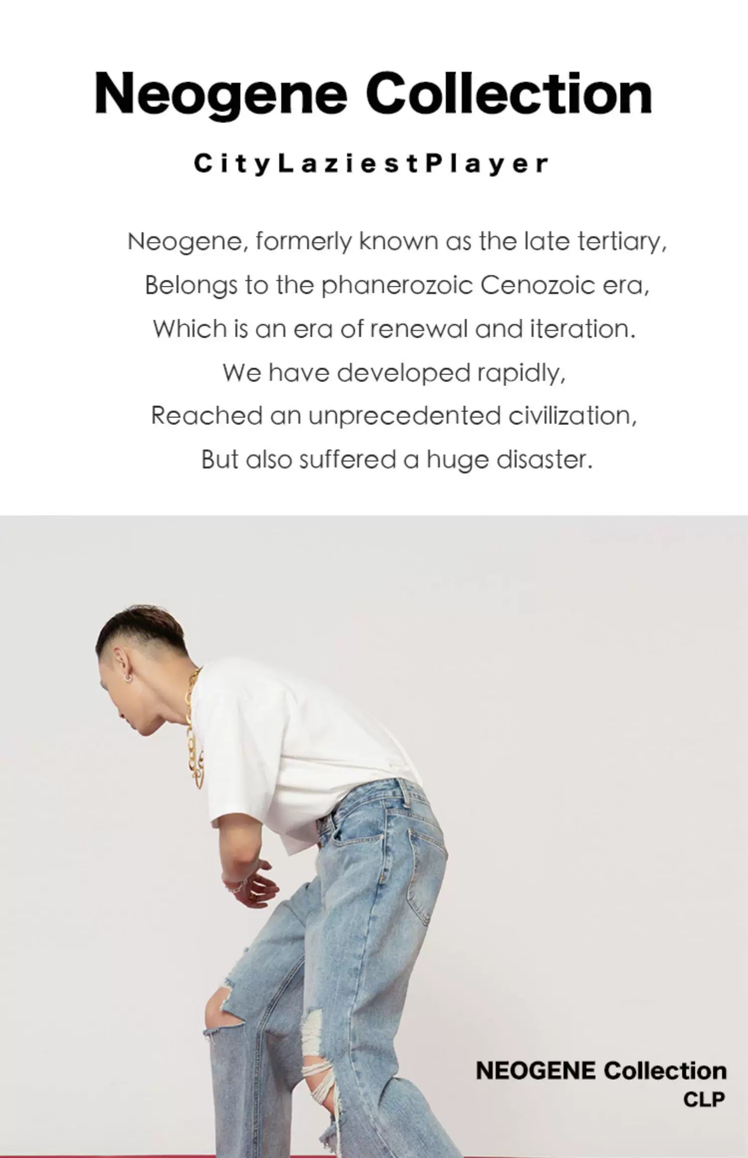 Men's Distressed Baggy Straight Jeans