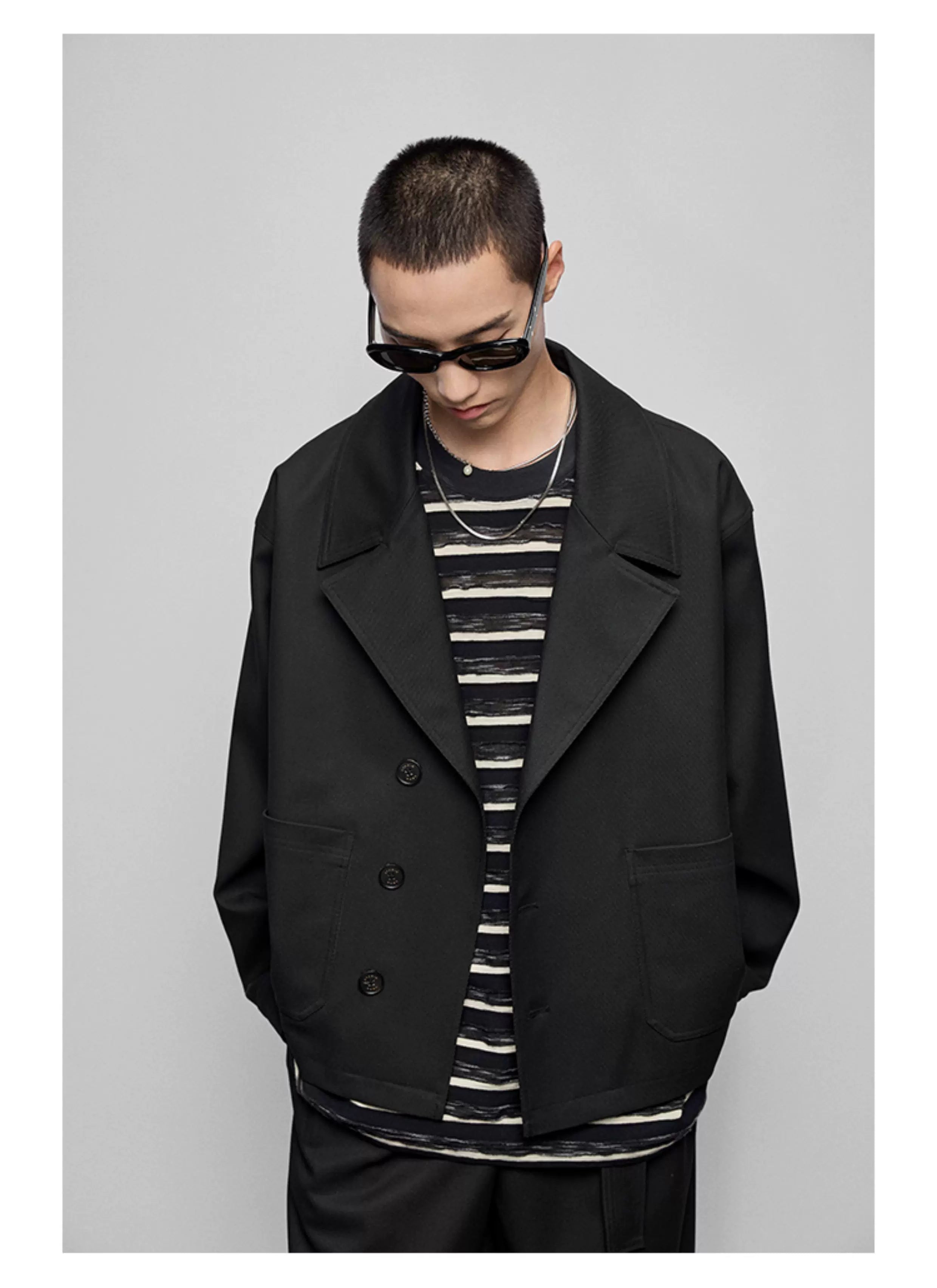 Striped Raw Edge Long Sleeve Tee