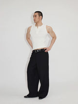 Wrinkle-Resistant V-Neck Cardigan Vest