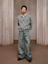 American Washed Rhinestone Straight Leg Jeans