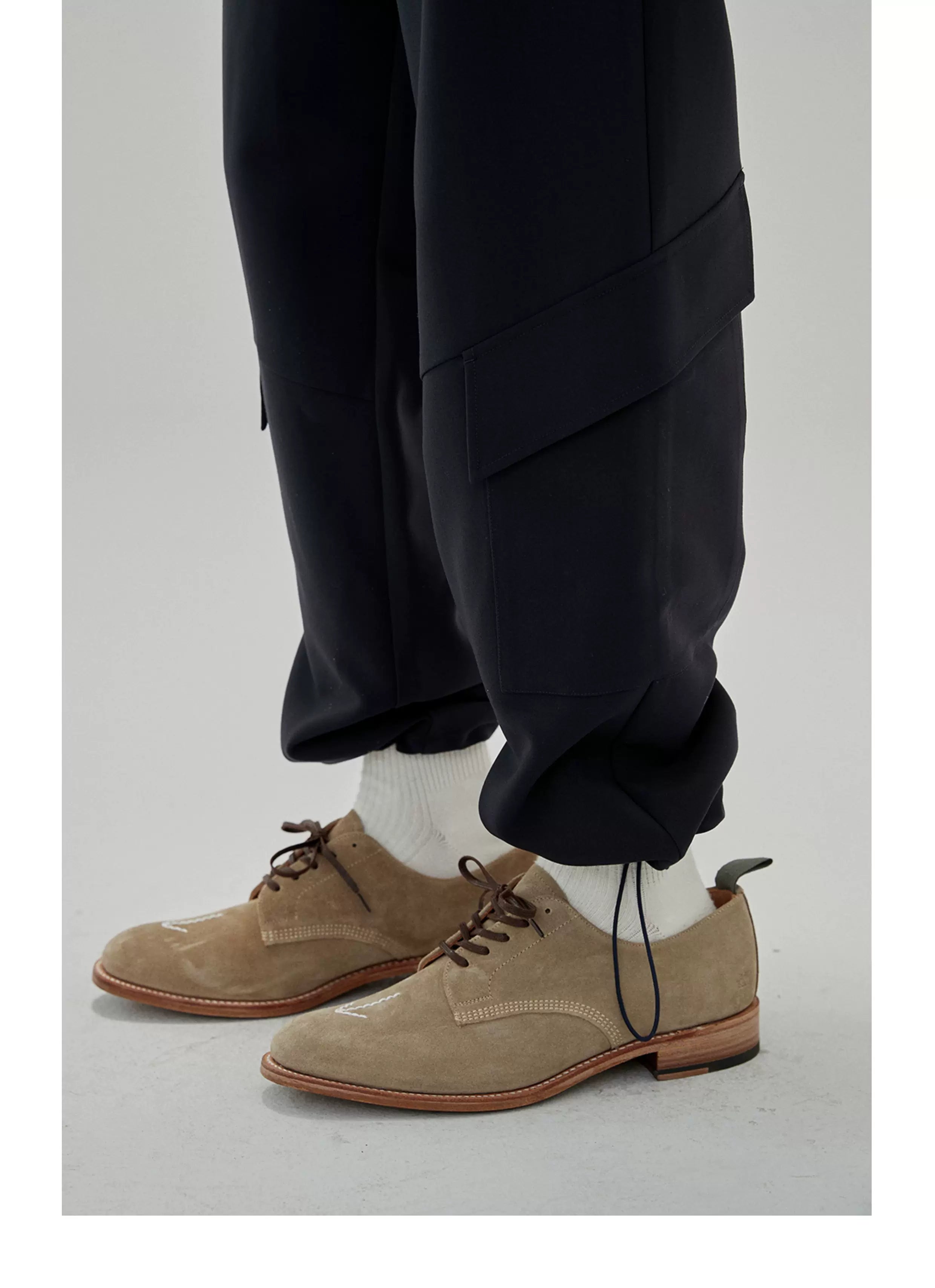 Tapered Drawstring Pocket Cargo Pants