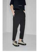 Drapey Stretchy Elastic Waist Cropped Pants