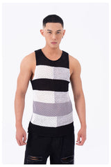 Men's Breathable Colorblock Mesh Knit Vest