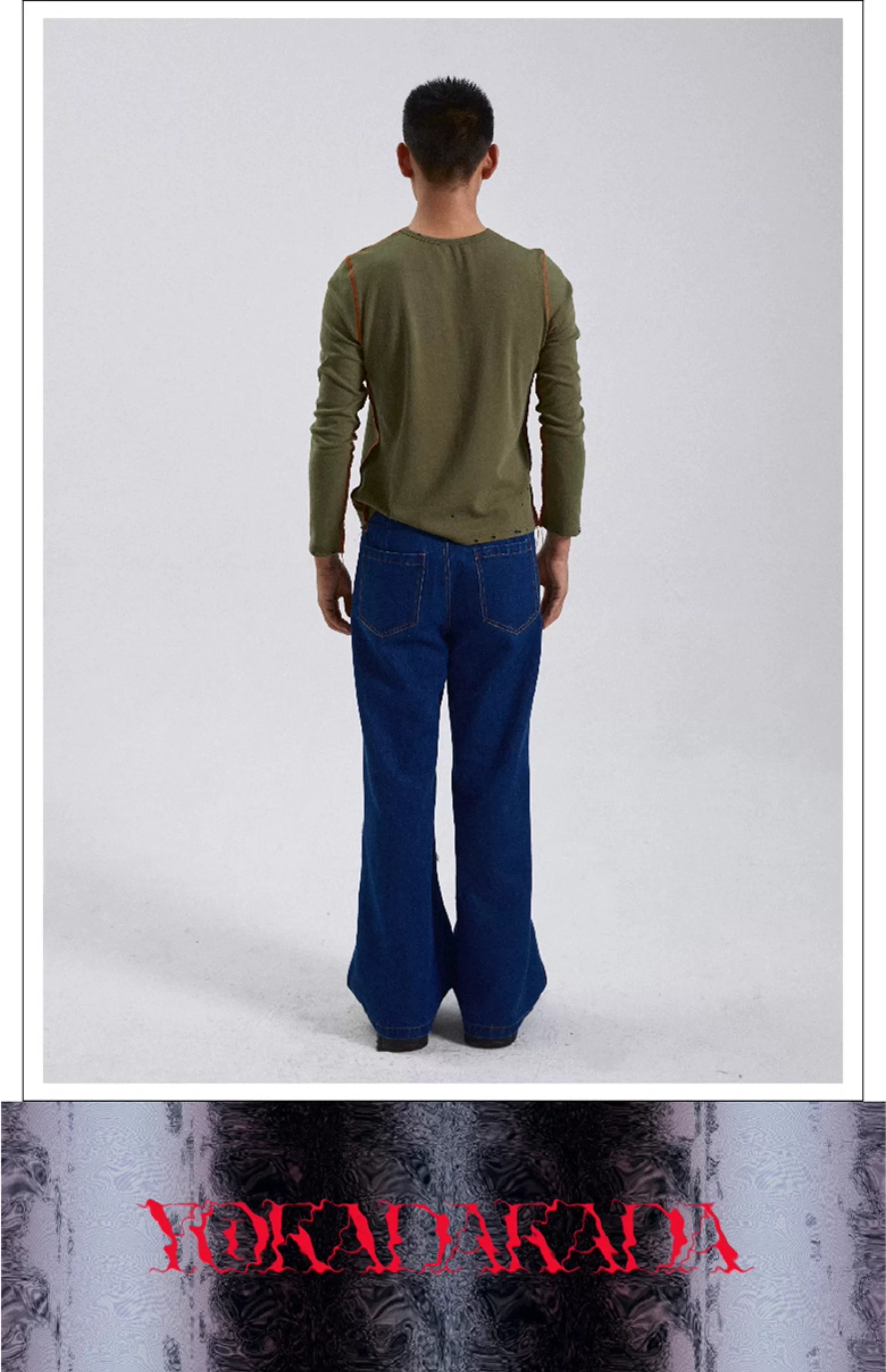 High Waisted Wide Leg Ripped Jeans