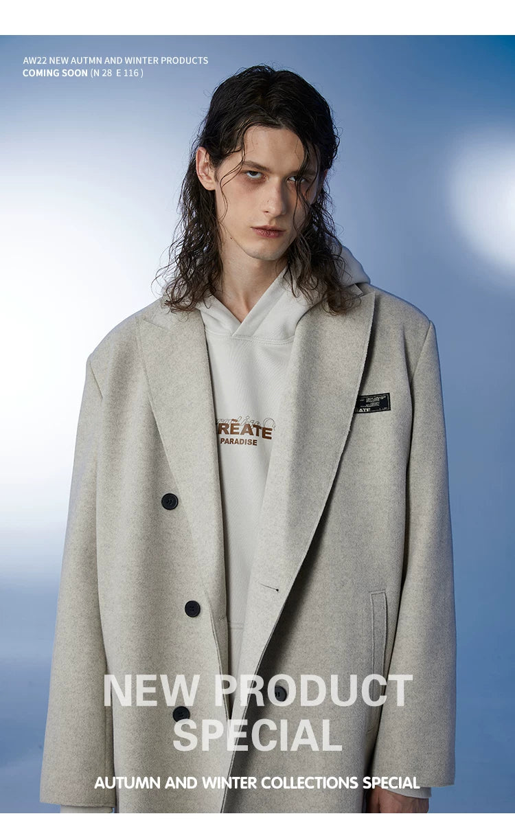 Men's Oversized Commuter Wool Coat