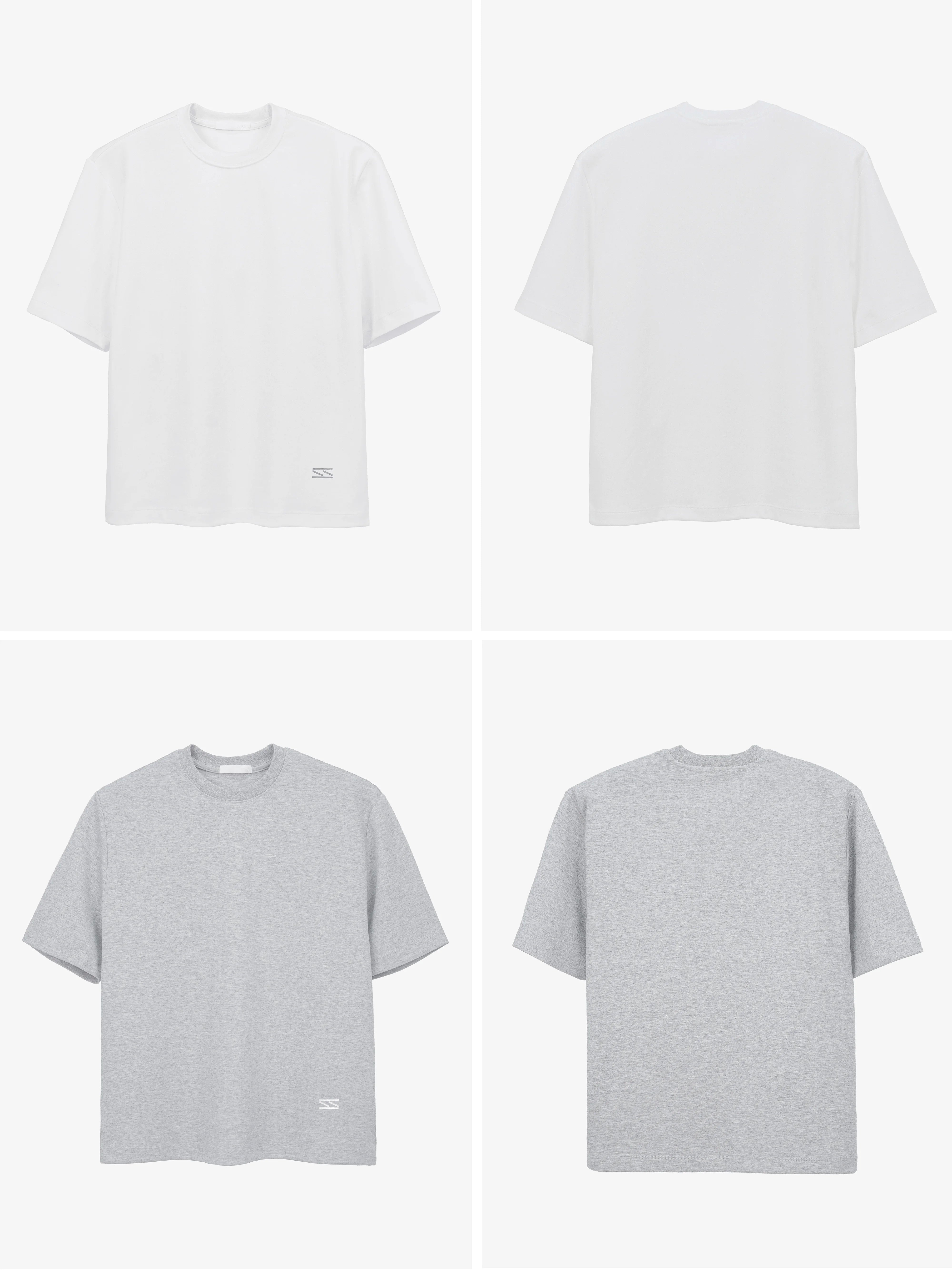 Basic Oversized Silver Foil Cool Tees