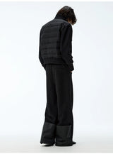 Lightweight Ribbed Stand Collar Down Jacket