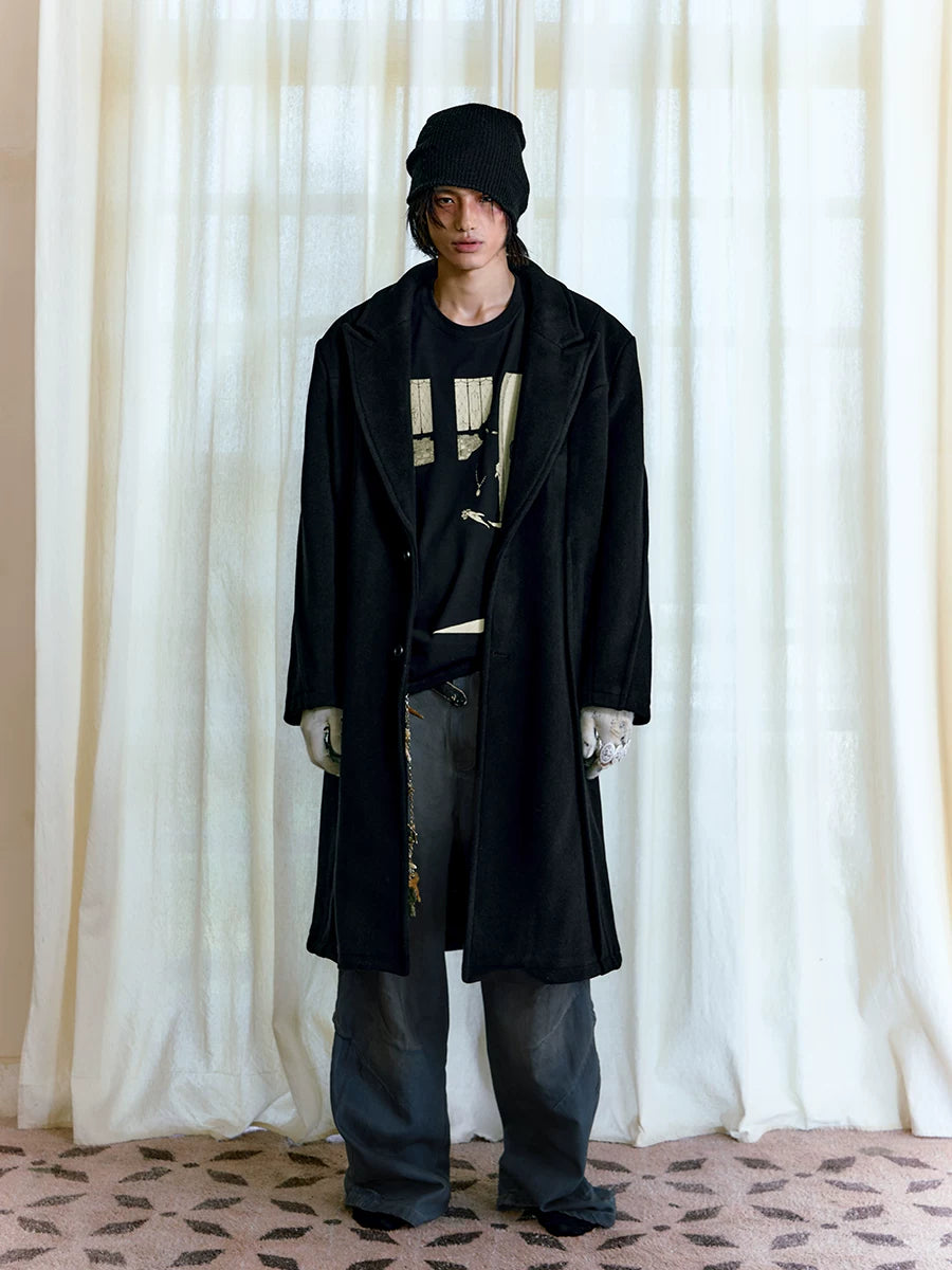 Padded Long 70% Australian Wool Coat