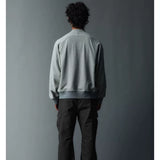 Men's Solid Waffle Mock Zip Sweatshirt