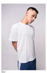 Men's Black White Padded Line Tee
