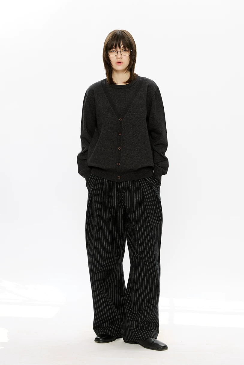 Men's Old Money Two-in-One Knit Cardigan