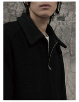 Cropped Wide Structured Terry Wool Jacket