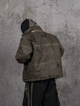 Wanderer Distressed Embroidered Dirty Dyed Parka