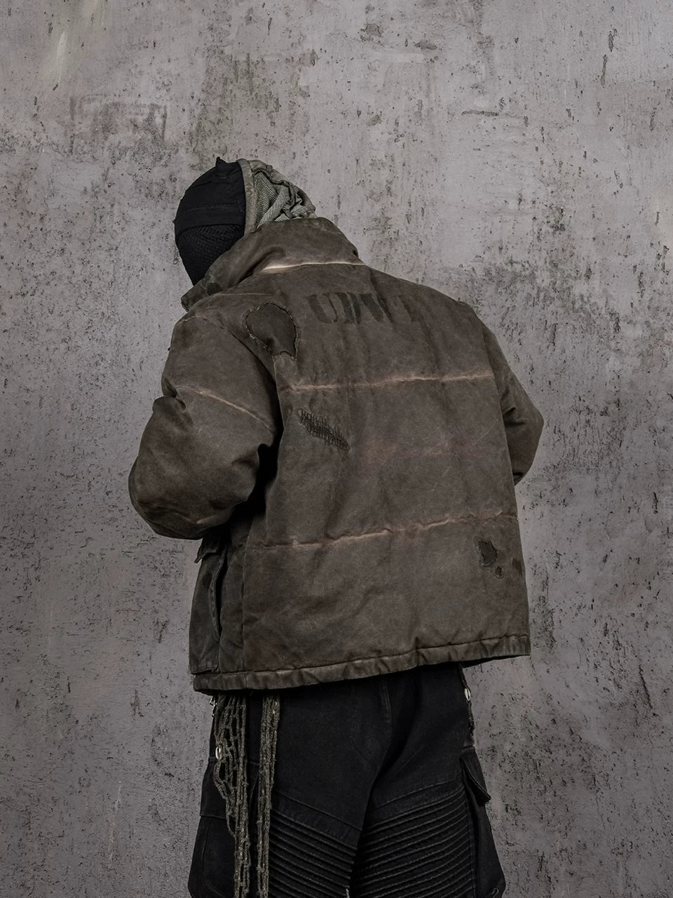 Wanderer Distressed Embroidered Dirty Dyed Parka