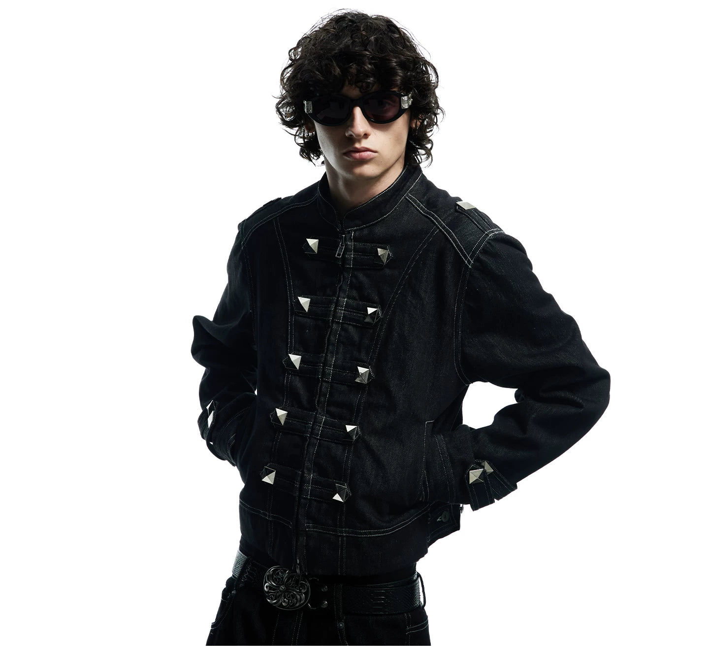Vintage Street Metal Punk Denim Jacket