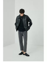 Vintage Washed Straight Ankle Jeans