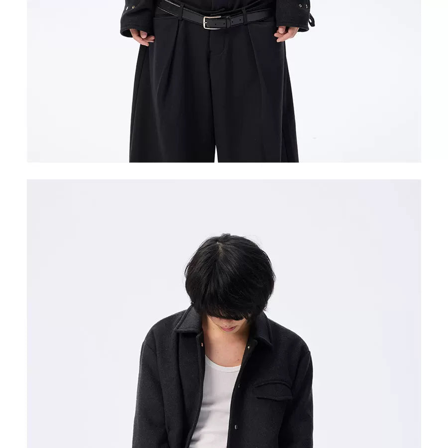 Wool Blend Quilted Short Jacket
