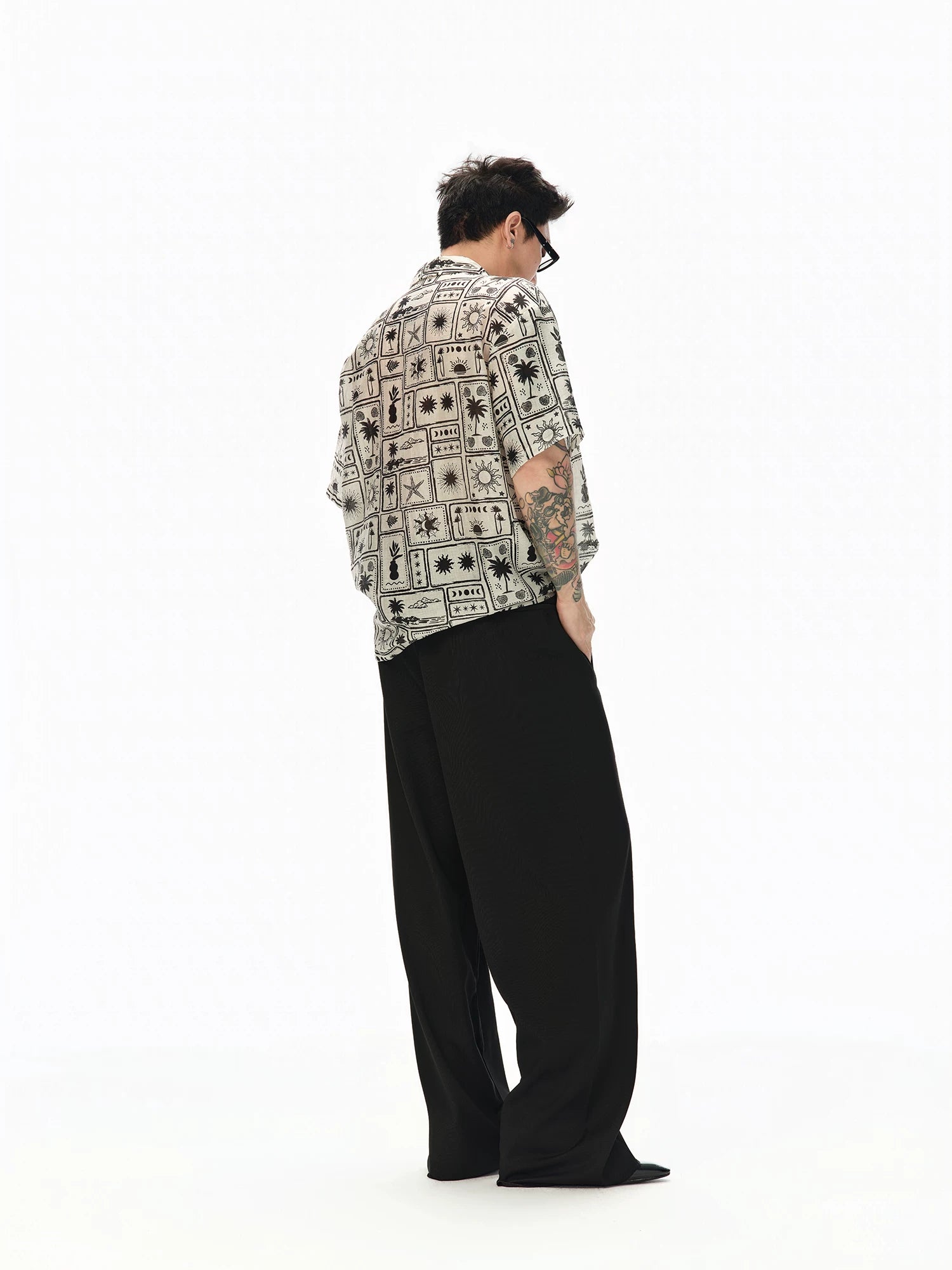 Island Star Linen Blend Hawaiian Shirt