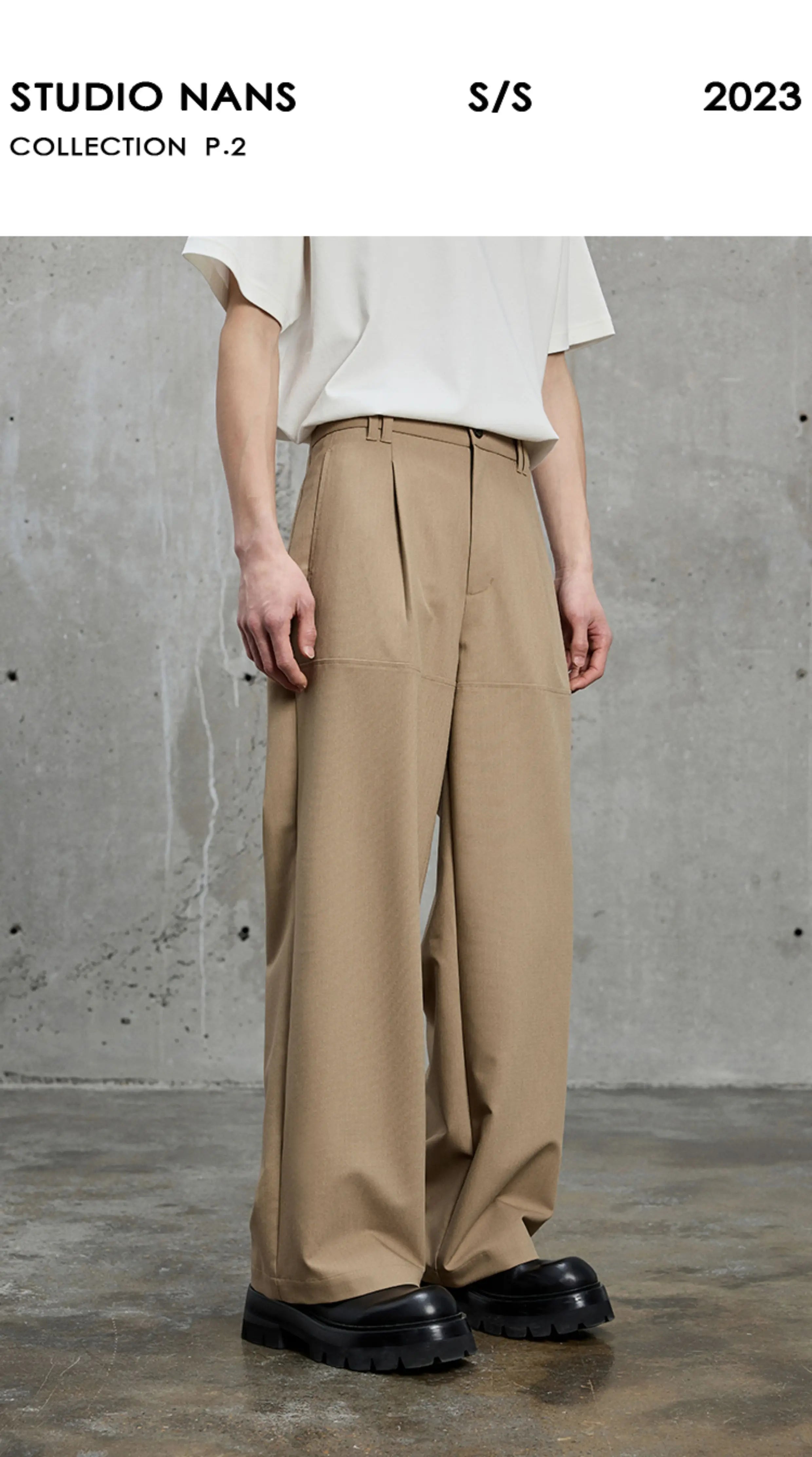 Draped Chain Texture Straight Leg Pants