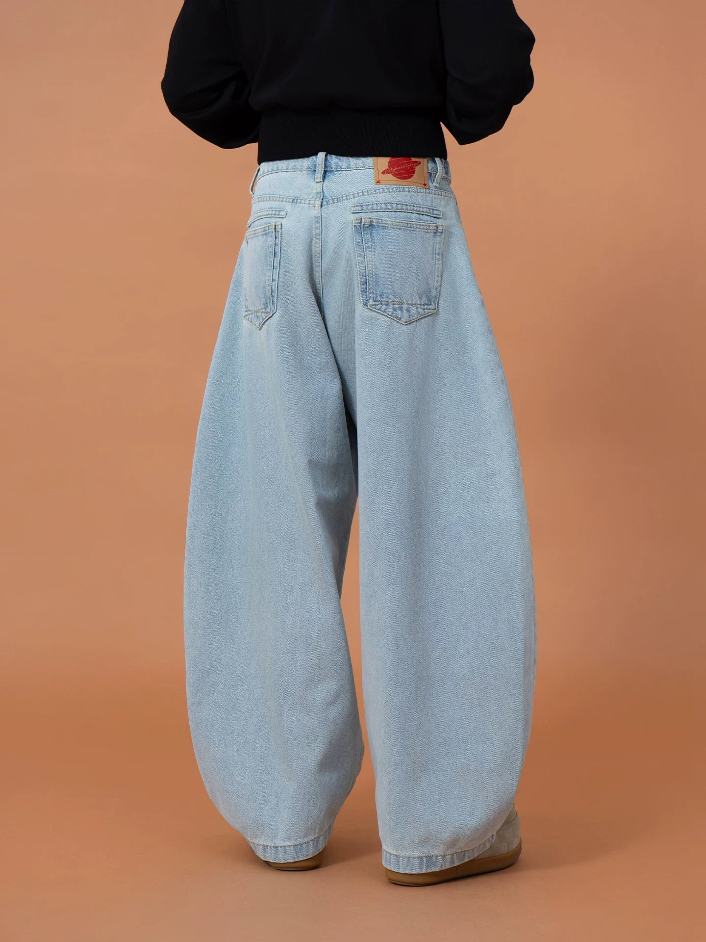Men's Wide Leg Light Blue Jeans