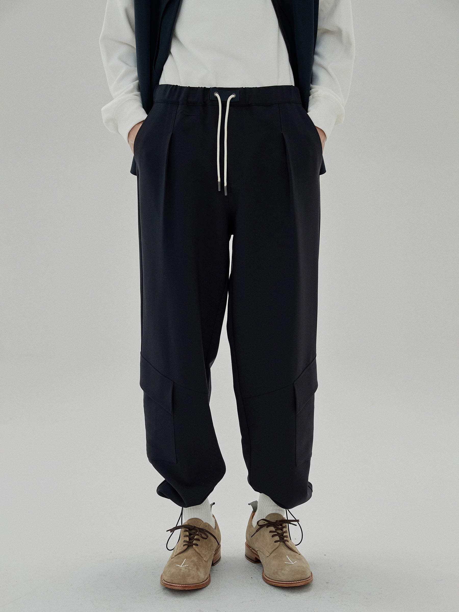 Tapered Drawstring Pocket Cargo Pants
