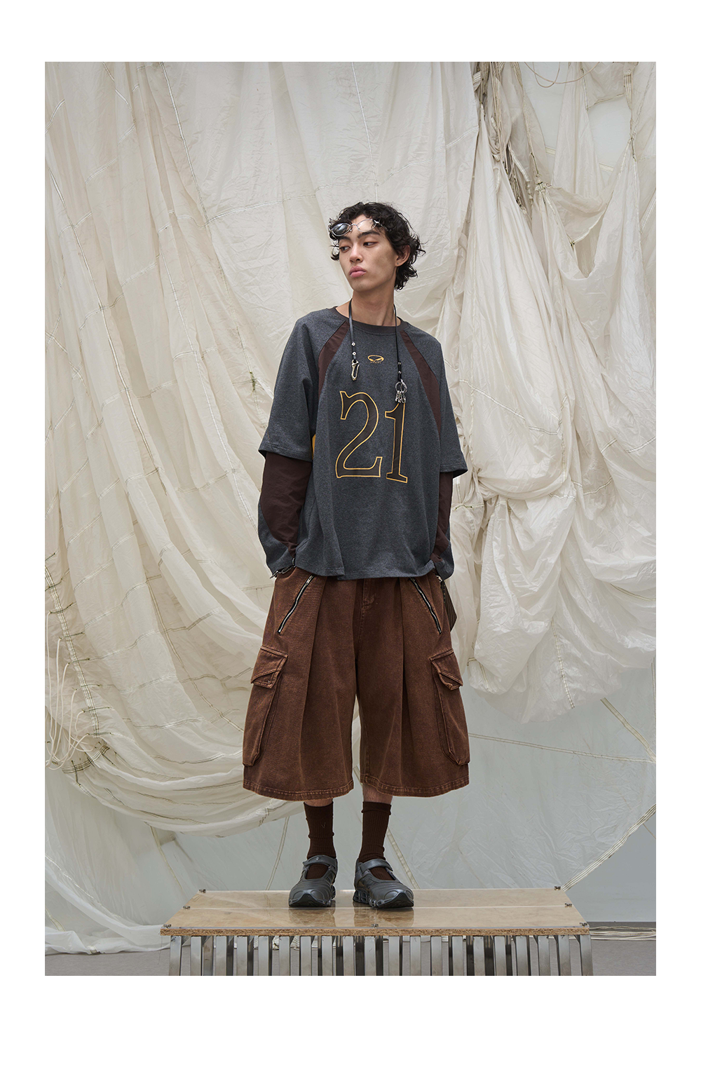 Deconstructed Patchwork Two-in-One T-Shirt