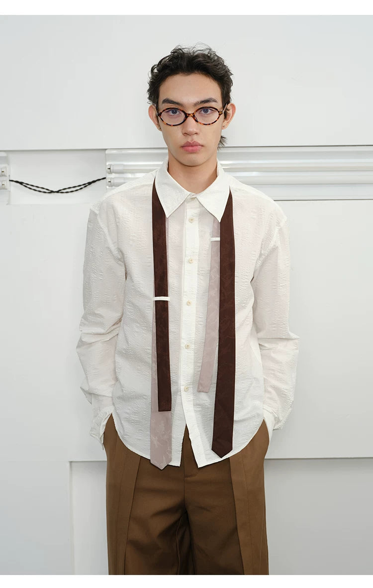 Unisex Long Sleeve Double Tie Shirt