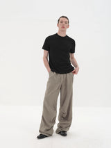 Sand Washed Pleated Tencel Pants