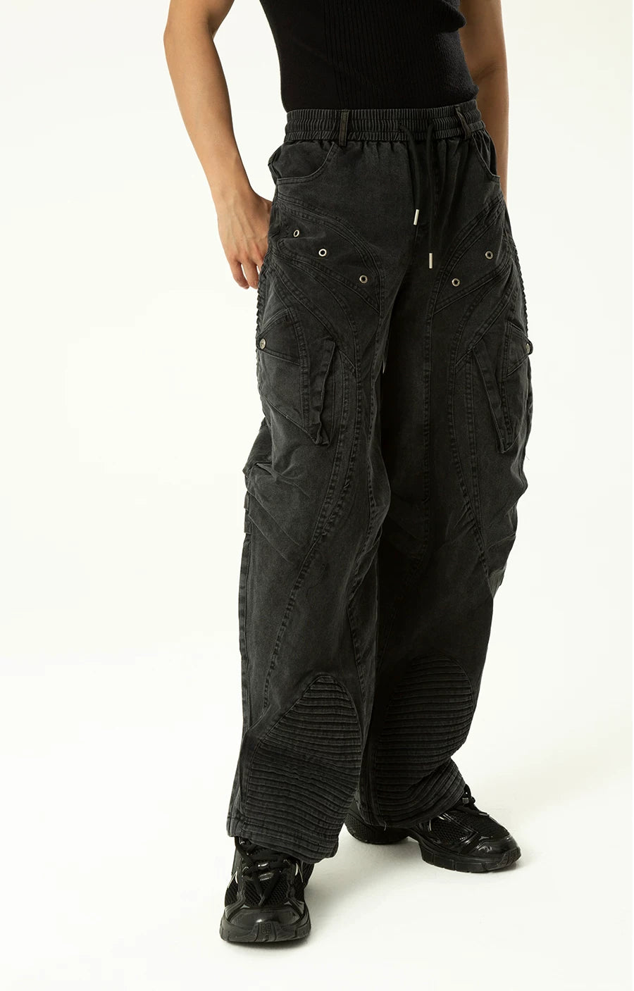 Men's Vintage Wide Leg Cargo Jeans