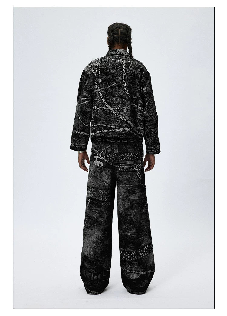 American Chain Print Detroit Work Jacket
