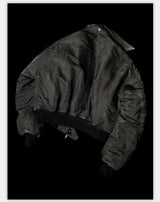 Distressed Boxy Two-Tone 3M Fleece Bomber