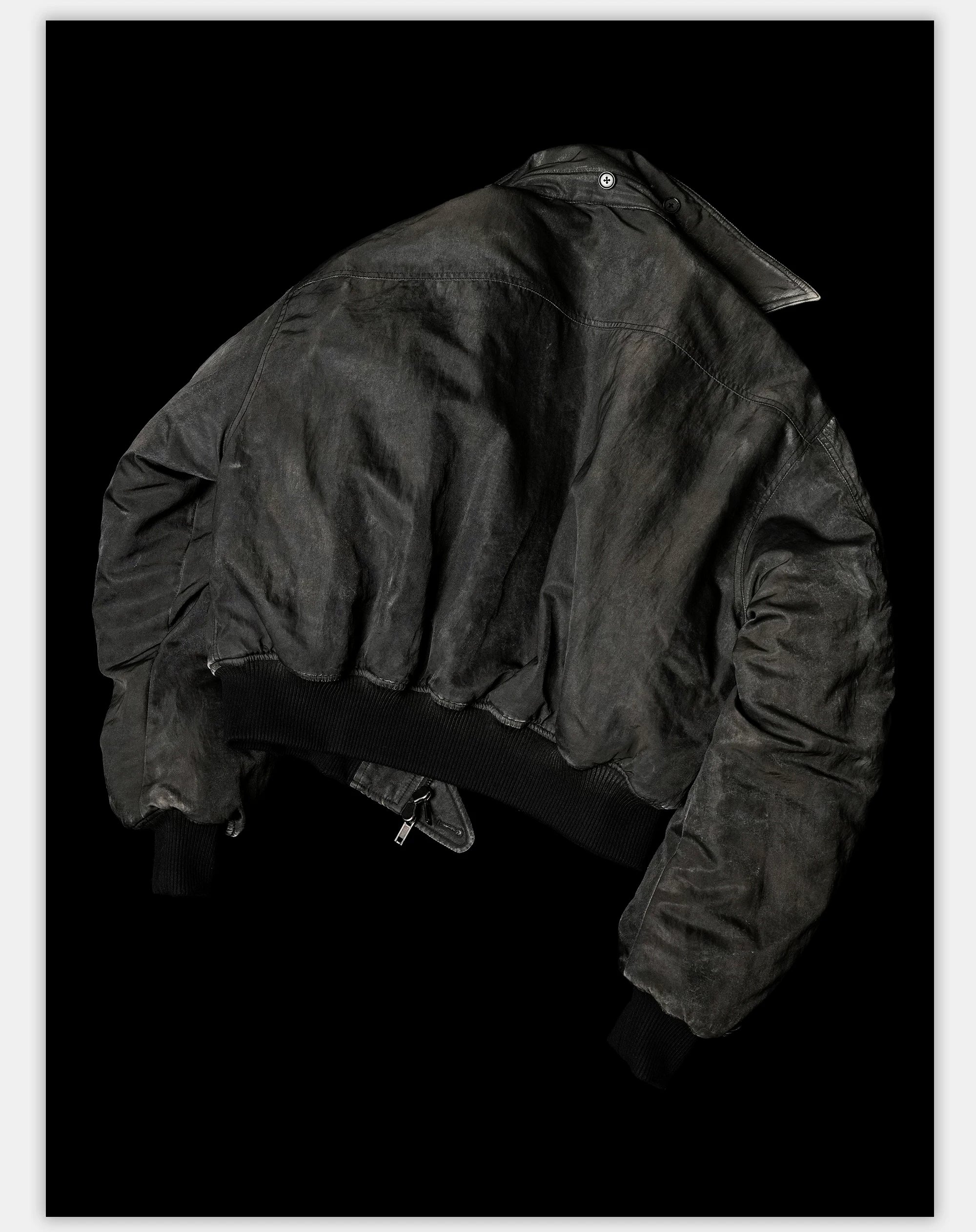 Distressed Boxy Two-Tone 3M Fleece Bomber