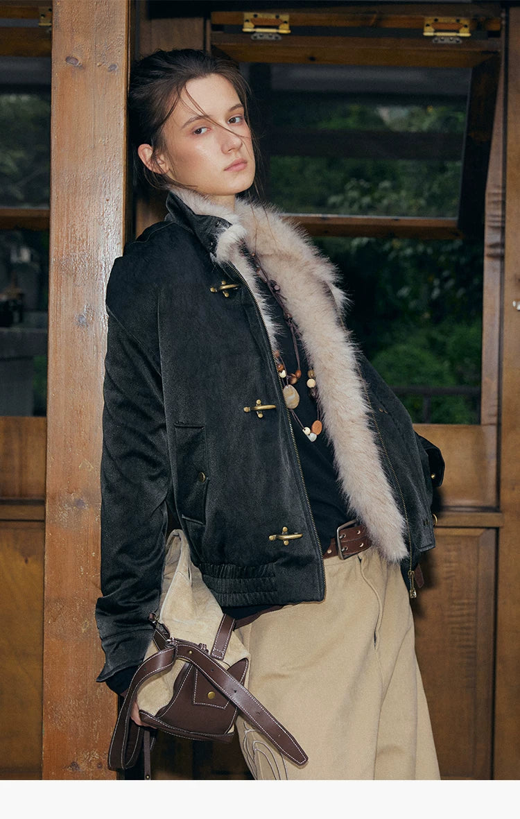 Tip-dyed Toscana PU Harrington Jacket