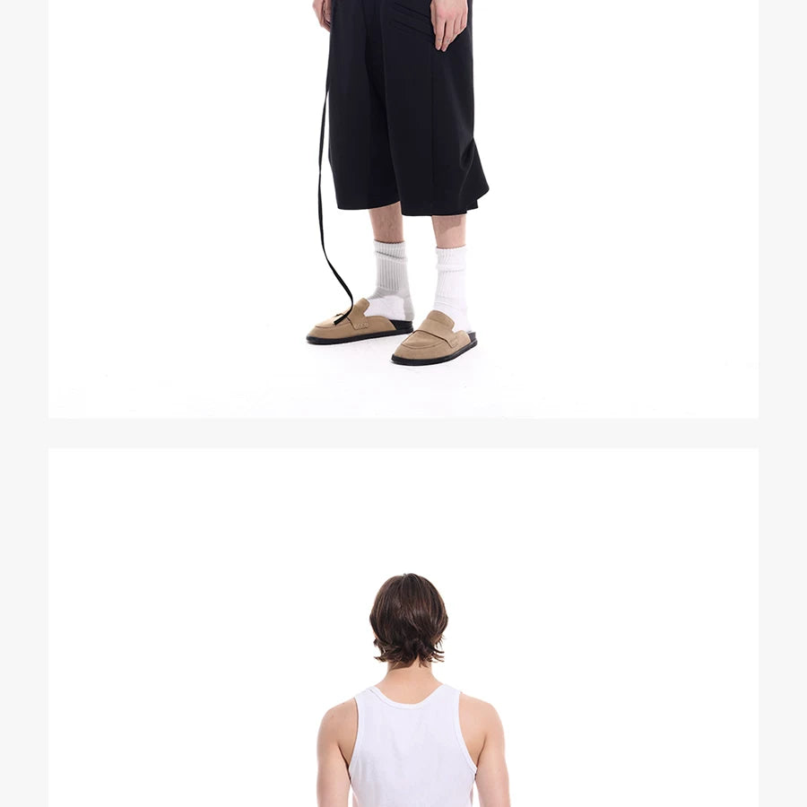 Cropped Pocketed Sashed Curved Hem Shorts