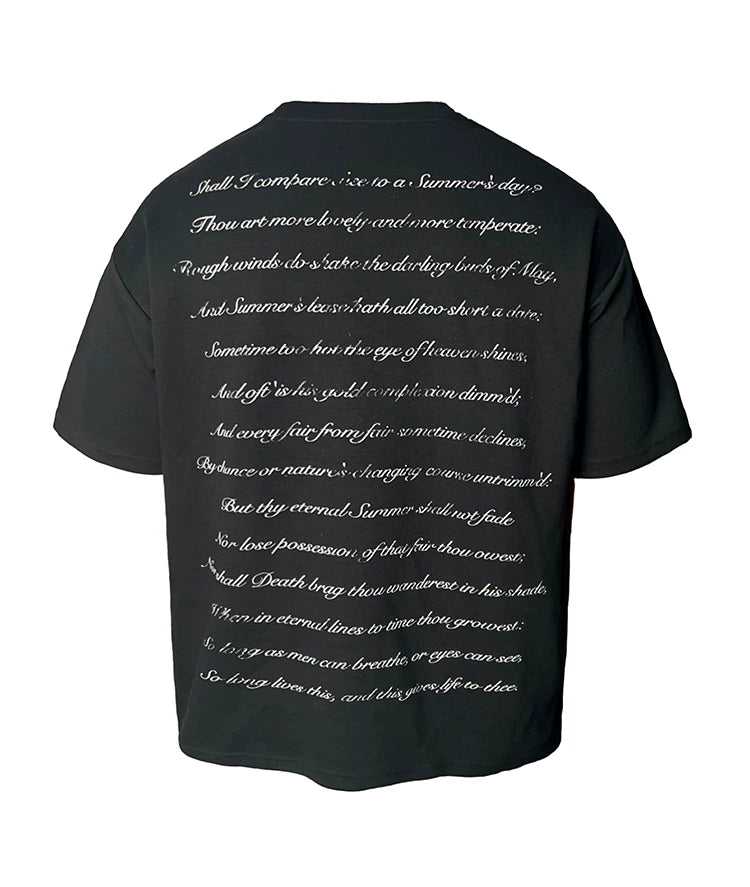 Shakespeare Poetry Heavyweight White Cotton Tee