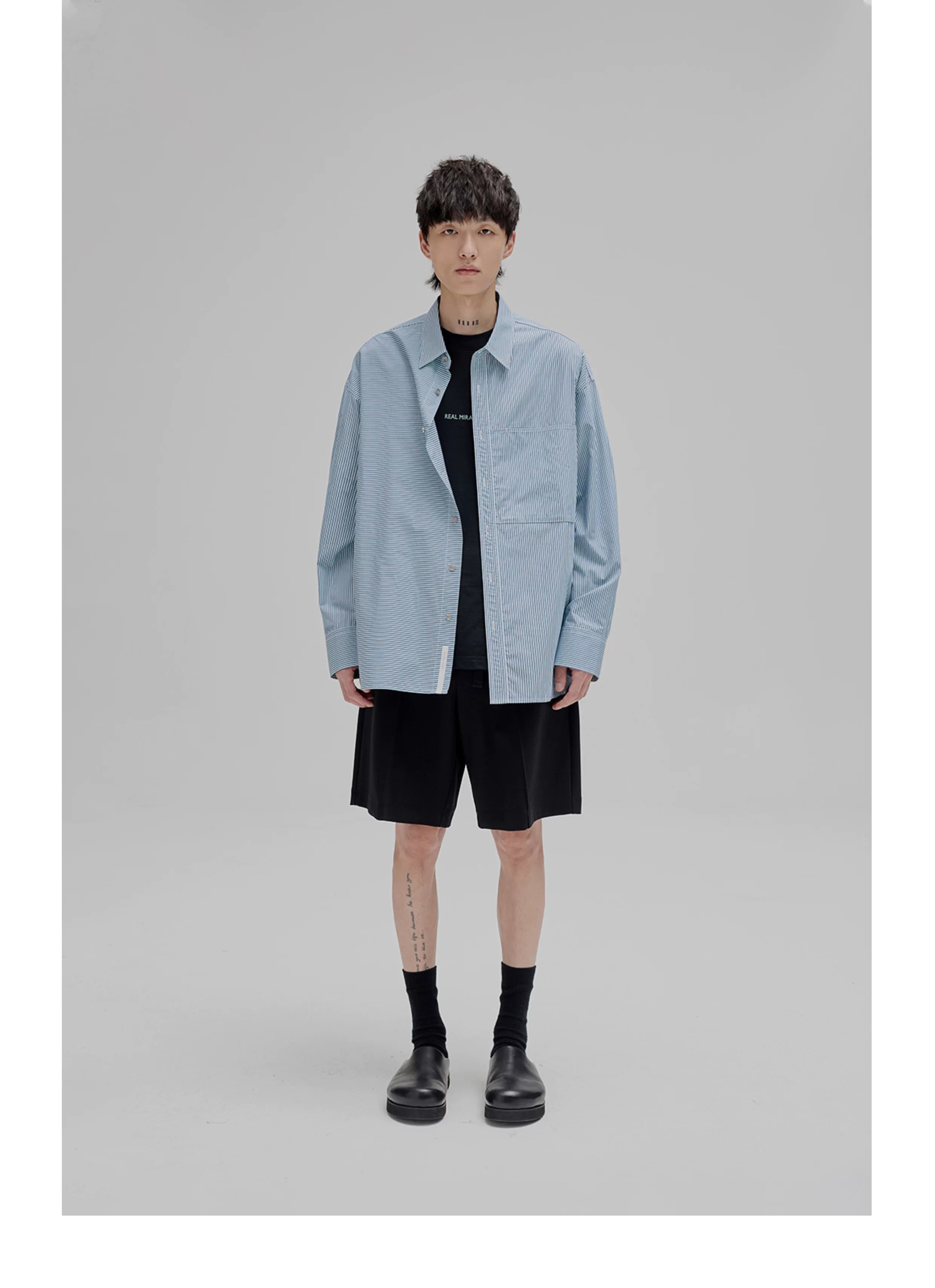 Striped Paneled Pocket Shirt